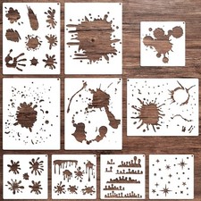 10 stencil per macchie e splatter graffiti a goccia stelle stencil per scar