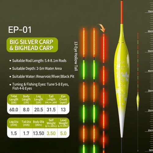 Galleggiante pesca led cava - galleggiante,