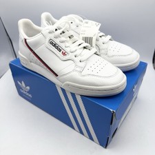 Adidas Continental 80 Sneakers Uomo 5.5 Bianco Navy Pelle Scarlatta NUOVE CON SCATOLA