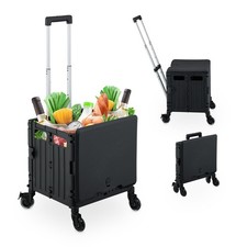 Cestino Porta Spesa Max. 35 kg Carrellino Portaspesa Carrello Pieghevole Trolley