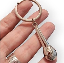 Portachiavi microfono cromato