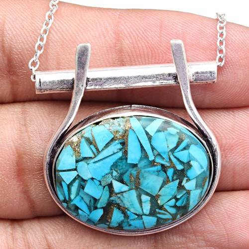 Collana turchese rame - , ciondolo
