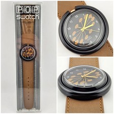Swatch Pop PMB110 Coffee 1997 – NOS Vintage Mid Size – Original Box