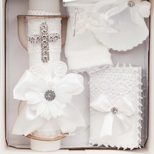 Set candela bianca battesimo - set,