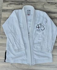 Giacca Brasiliana Scuola Bianco Jiu Jitsu GI Uniforme Kimono A2 Cerca Conoscenza 413