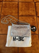 Borsetta in pelle argentatata