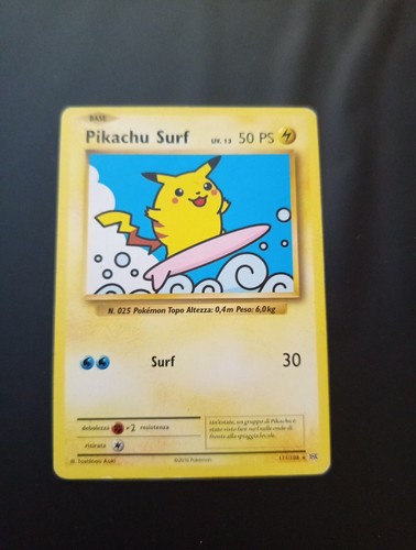 Carta pokèmon pikachu surf - pikachu,