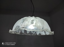 Lampadario sospensione bianca in vetro di Murano 1luce lampadario soggiorno