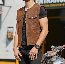 Gilet uomo vintage in vera