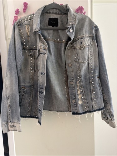 Giacca denim con borchie rails - giacca,