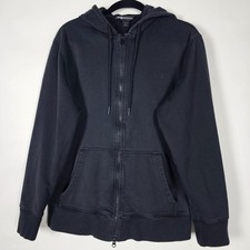 Felpa Adidas Y-3 Yohji Yamamoto Collab uomo XL manica lunga full zip nera con cappuccio