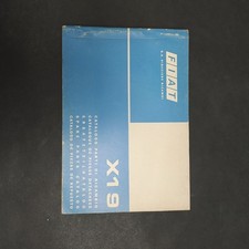 Catalogo parti di ricambio auto Fiat X 19 multilingue, 1975. Spellature