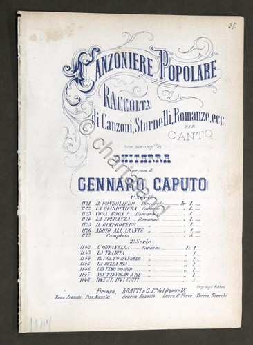 Spartito canzoniere popolare - canzoniere,