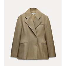 new ZARA khaki tan viscose