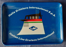 ITALIA CROCIERE INTERNAZIONALI-ICI - GENOVA - VASSOIO PUBBLICITARIO IN MELAMINA