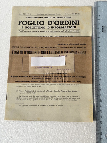 Foglio ordini unione - foglio, d’ordini