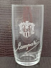CAMPARI  BICCHIERE PUBBLICITARIO DA COLLEZIONE VINTAGE CON STEMMA IN RILIEVO