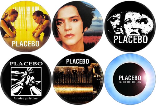 Placebo lot 6 badges - placebo,