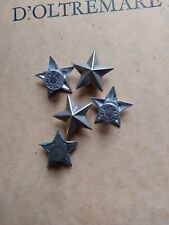 W.W.1° R. ESERCITO 5 STELLETTE TRUPPA UNIFORMI GRANDE GUERRA A VITE ,LOTTO.