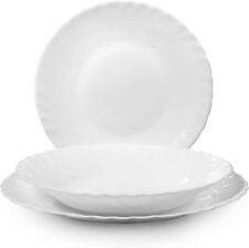 Servizio di Piatti Da Tavola Bianco 36 Pezzi Per 12 Persone cucina non sbeccano
