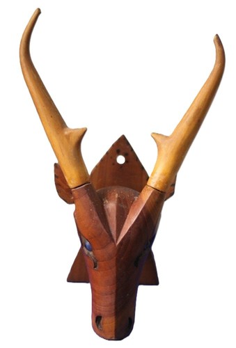 Testa cervo legno - di,