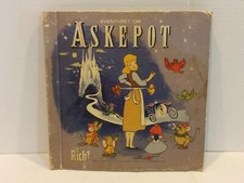 Libro adesivi vintage 1951 danese Rich & Sonner Disney Cenerentola Askepot