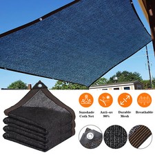 Telo Parasole 80% Nero Bordo Nastrato con Occhielli Rete Parasole Resistente UV