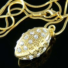 3D Americana Calcio IN Swarovski Cristallo Sfera Santi Squadra Sport Collana