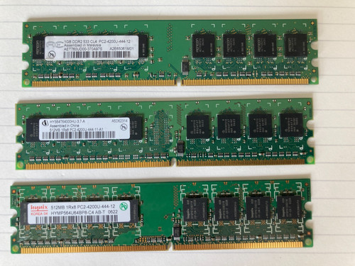 2gb ram 1gb ddr2 533mhz - (1x, 2x