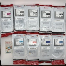 Canon PFI-206 C PC PM M MBK BK GY Y set di 9 cartucce d'inchiostro originali ...