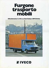 BROCHURE DEPLIANT IVECO FURGONE TRASPORTO MOBILI MUSSA FIAT DAILY OM GRINTA