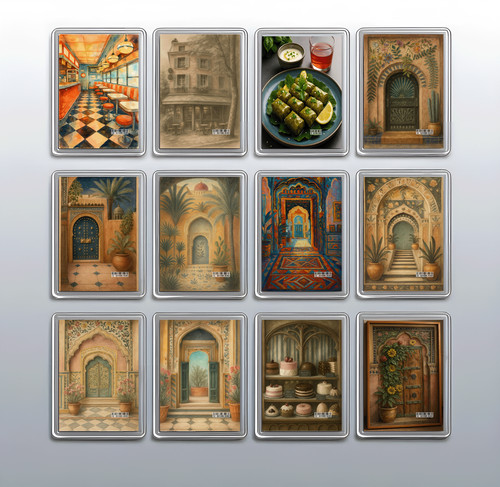 Ornate archway decor - archway, fridge