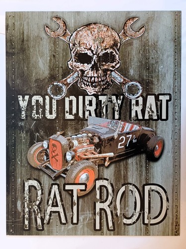 Plaque métal rat - , rod