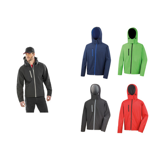 Giacca softshell con cappuccio