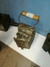  Antica Lanterna Lucerna  a carburo in lamiera ferrovia  o altro con vetro - E