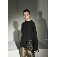 Maglione Pierantonio Gaspari Autunno 2022 Collezione ICONIC Lana Oversize Nero