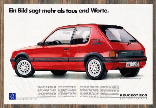 Peugeot 205 gti pubblicità - 205,