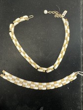 Parure Trifari Crown Bianca E Oro