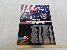 BROCHURE DEPLIANT ORIGINALE MOTO CROSS ATK 406 MONOPAGINA LINGA INGLESE