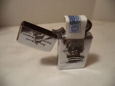 ZIPPO LIGHTER AMERIGO VESPUCCI RARISSIMO SLIM CHROME LUCIDO  NUOVO NEW 1991