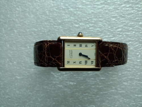 Cartier tank vermeil - cartier, vermeil 