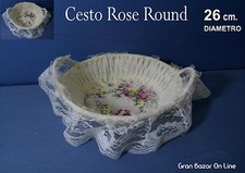 CESTO ROSE ROUND AVORIO