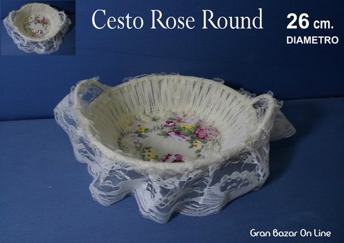 Cesto rose round avorio - rose,
