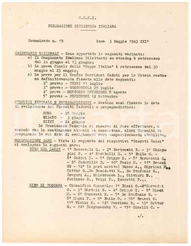 1943 coni ciclismo circuiti - 1943,