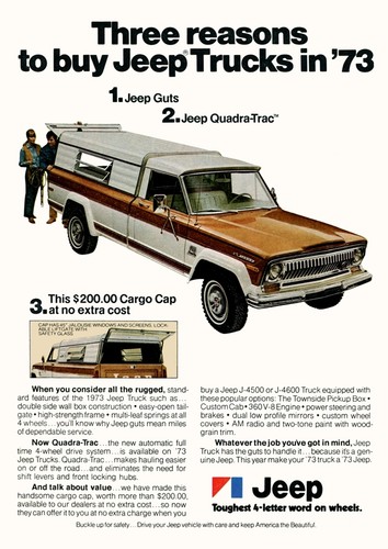 Poster 1973 jeep trucks - poster,