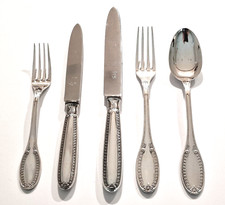 Servizio posate 30 pezzi argento 800 per 6 posti tavola modello Impero