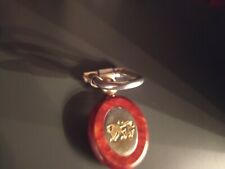 PORTACHIAVI VINTAGE IN RADICA E METALLO BAGNARA con Leone PEUGEOT auto