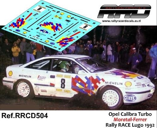 Decal calca opel calibra - 1/43;,