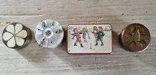 Vintage Lotto di 4 scatoline scatole una madreperla ottone ferro del XX secolo 