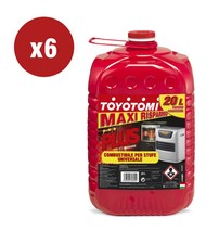 6 TANICHE DA 20 LITRI DI COMBUSTIBILE LIQUIDO "TOYOTOMI PLUS" - TOTALE DI 120...